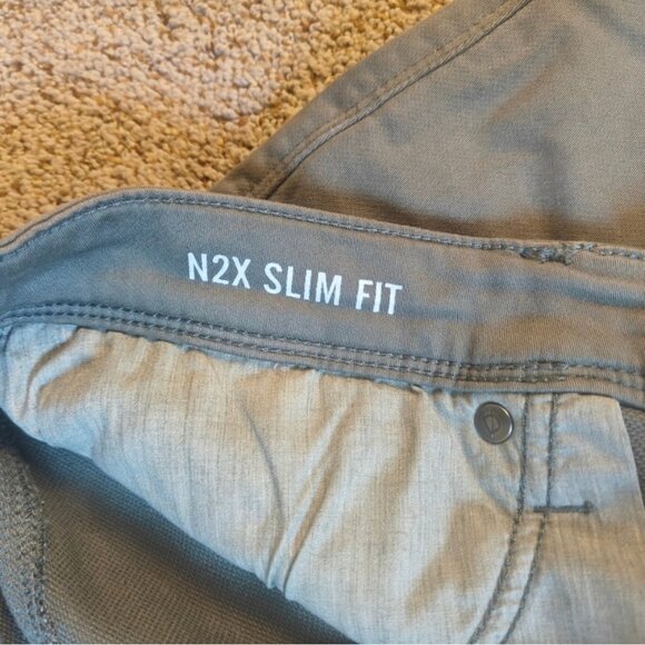 DU/ER N2X Slim Fit Mens Pants 33x30 Green Casual Everyday Outdoor Stretch - Picture 4 of 7
